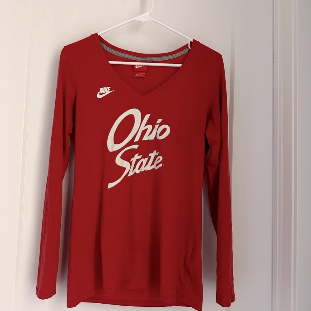 ❤️AMAZING DEAL❤️ Nike Ohio State Women’s LS V-Neck T-Shirt